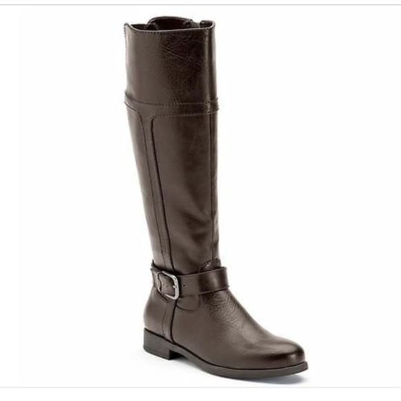 croft & barrow Shoes - {Croft &Barrow} Tall Dark Brown Riding Boots